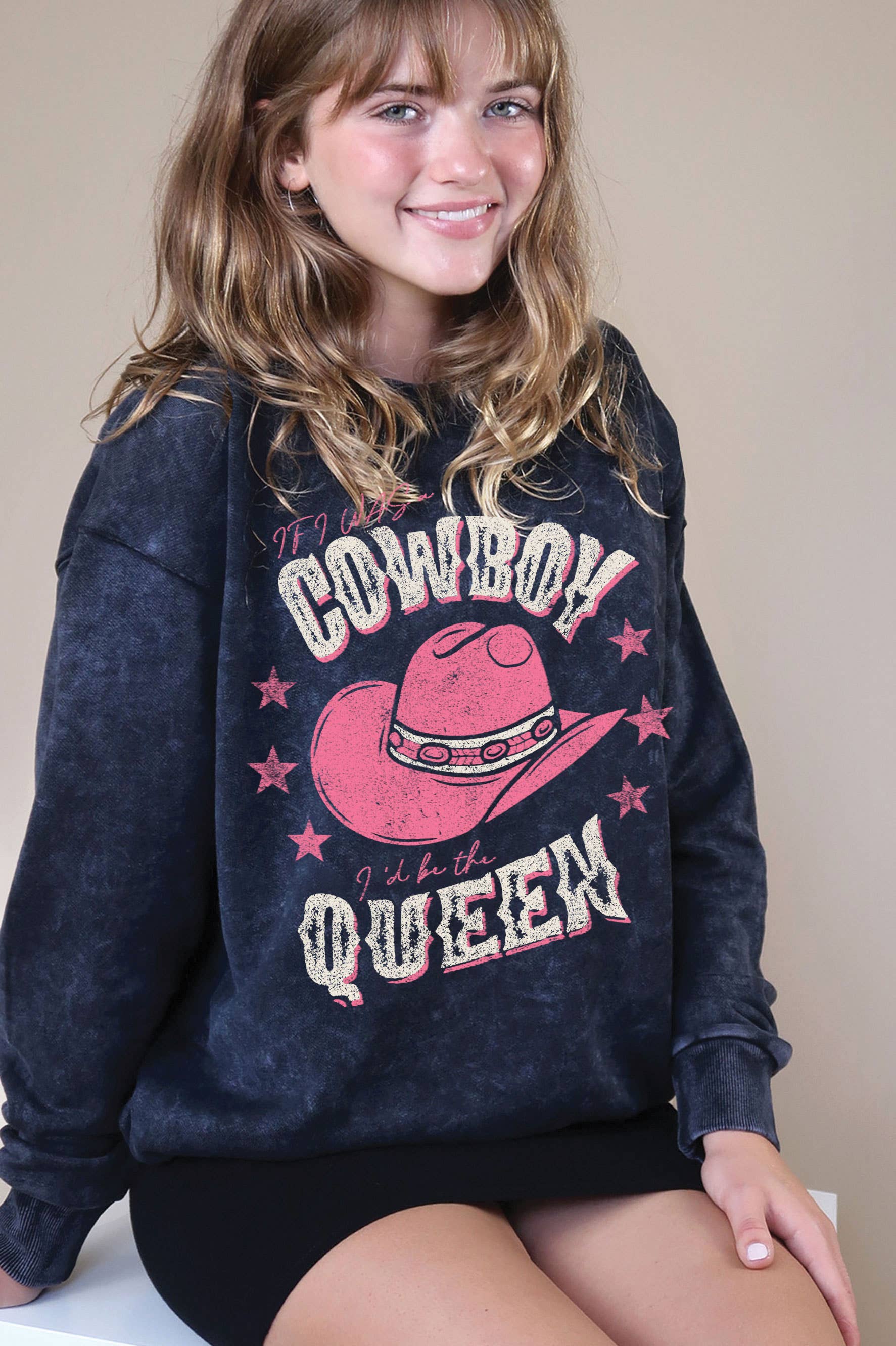 If I Was A Cowboy Mineral Graphic Brushed Sweatshirts