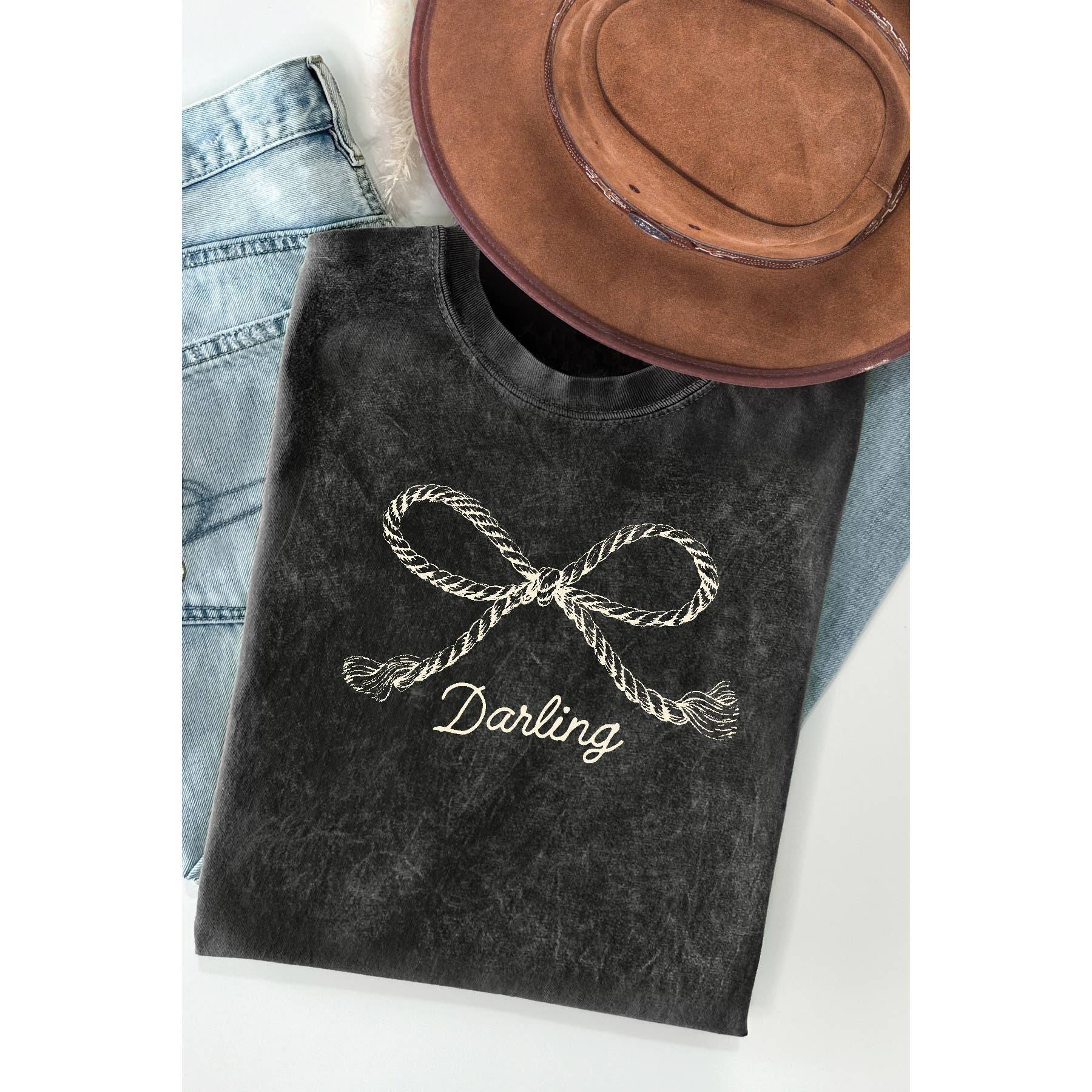 Bow Darling - Mineral Wash T Shirt