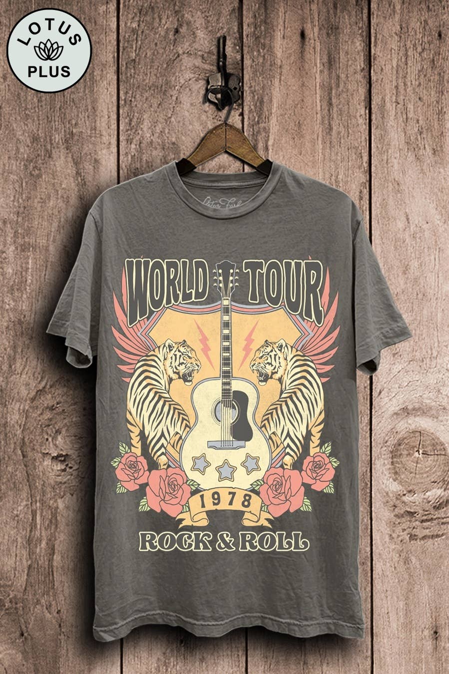 World Tour Rock & Roll Graphic Top