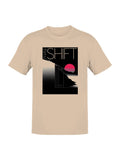Neon Moonrise Over Hills Men's T-Shirt
