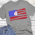 Baseball Patriotic Bat Flag Graphic Tee