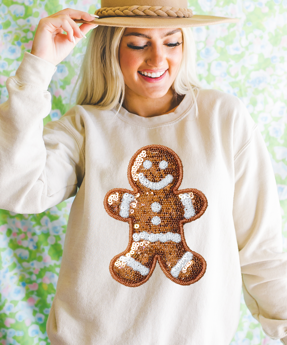 Ginger Bread Man Faux Sequins