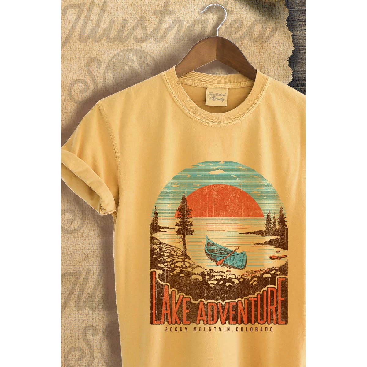 Lake Adventure Vintage Graphic  Tee