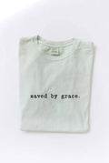 Saved By Grace Mineral Washed Graphic Top