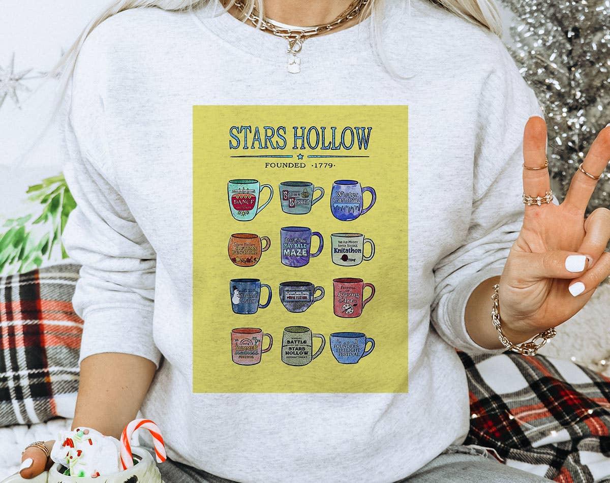Star Hollow Coffee Cups - Gilmore Girls Inspired Sweatshirt