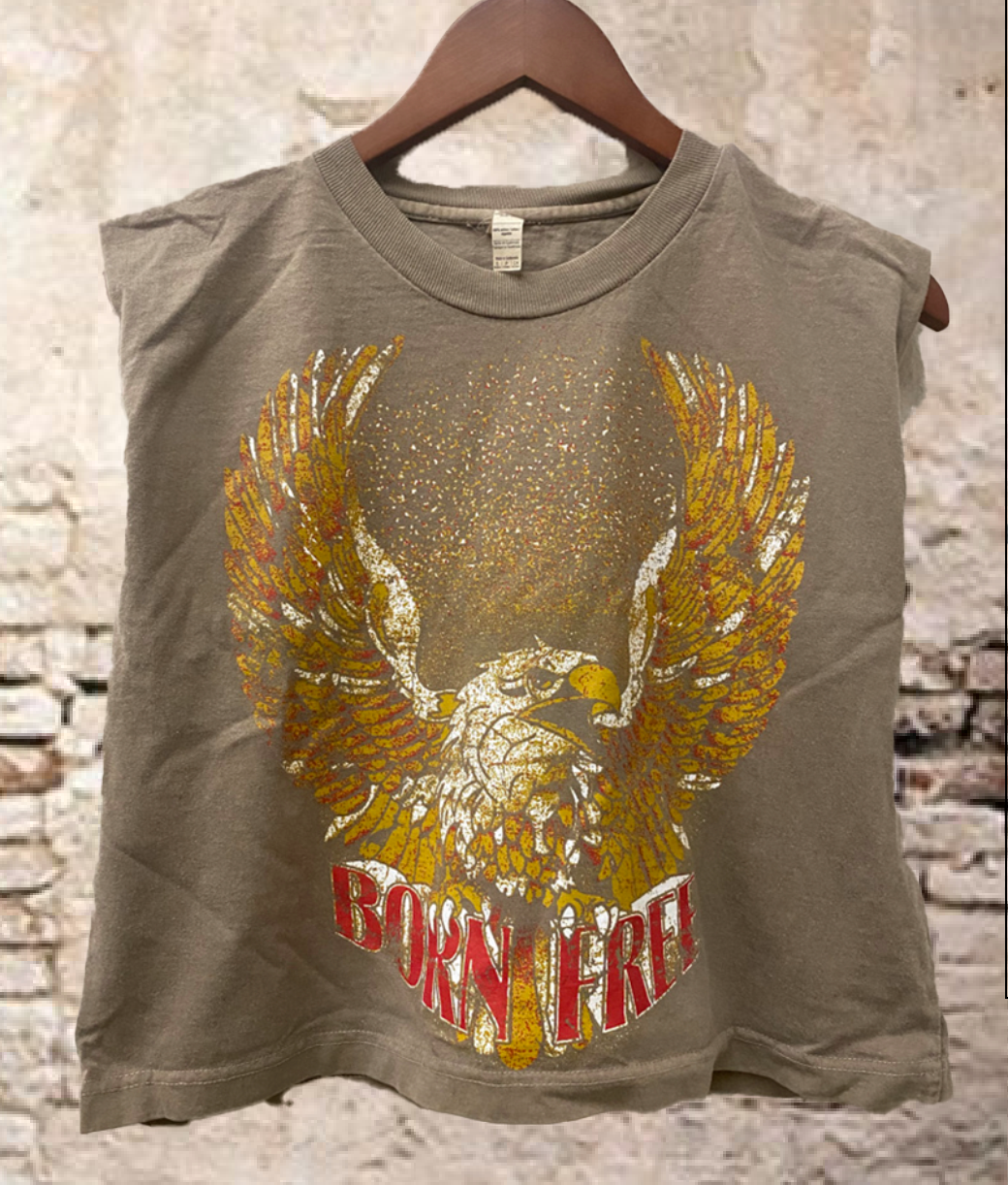 Born Free Boxy Midriff Muscle Top