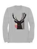 Sunrise Deer Silhouette Art Women's Sweatshirt