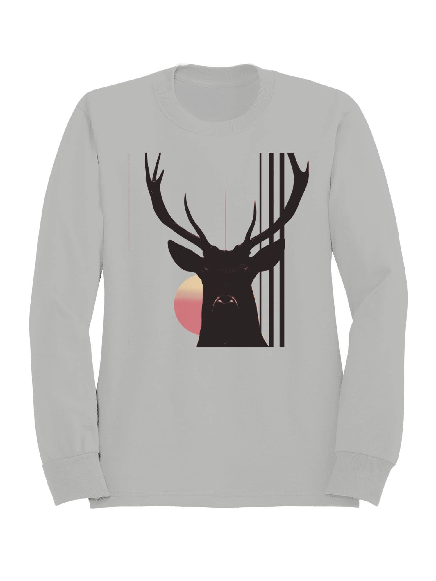 Sunrise Deer Silhouette Art Women's Sweatshirt