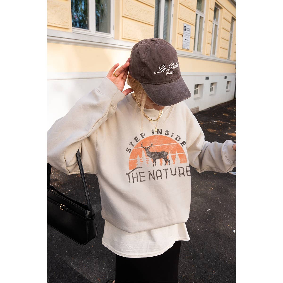 Step Inside the Nature Vintage  Graphic Sweatshirts