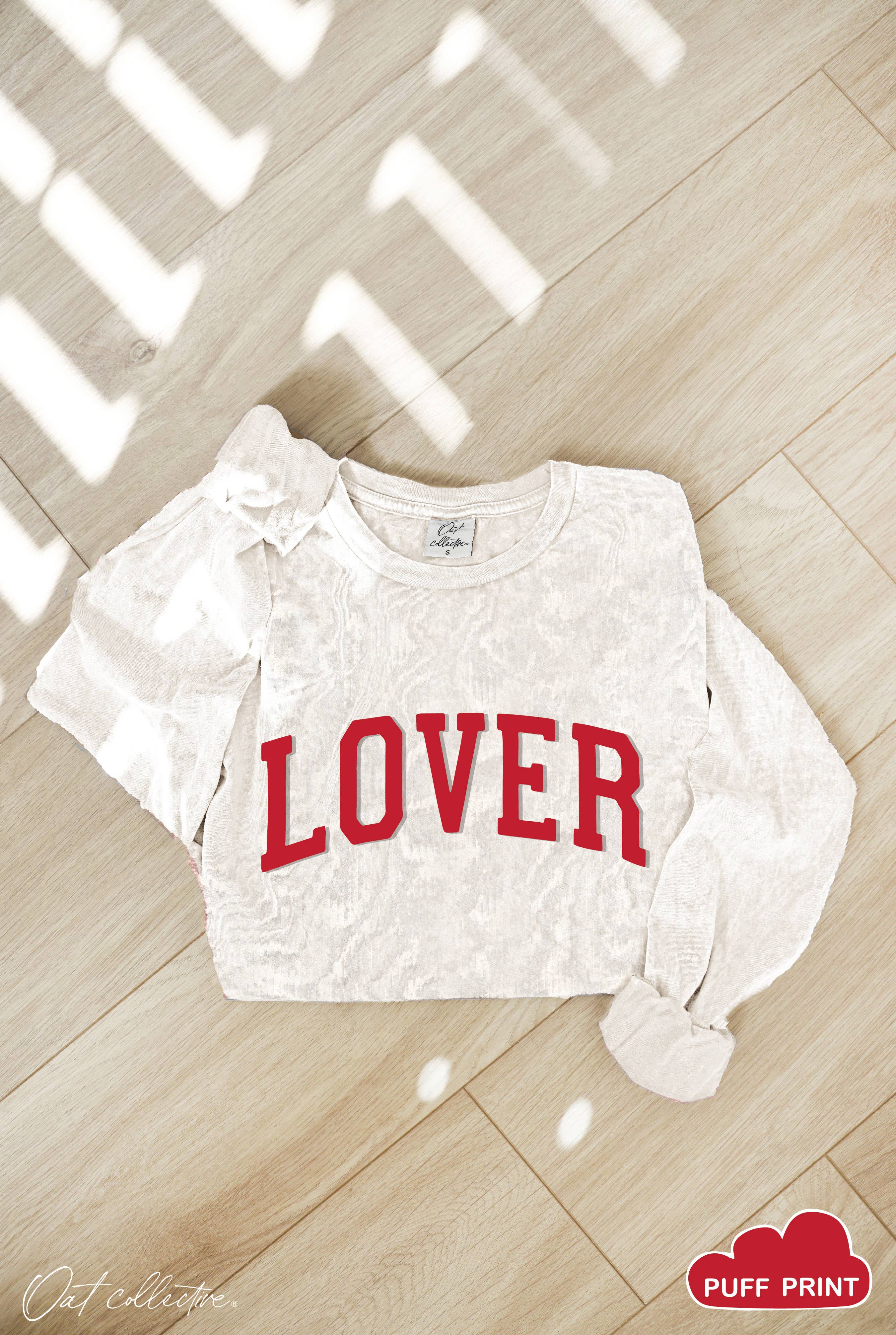 Lover Puff    Mineral Washed Long Sleeve Graphic