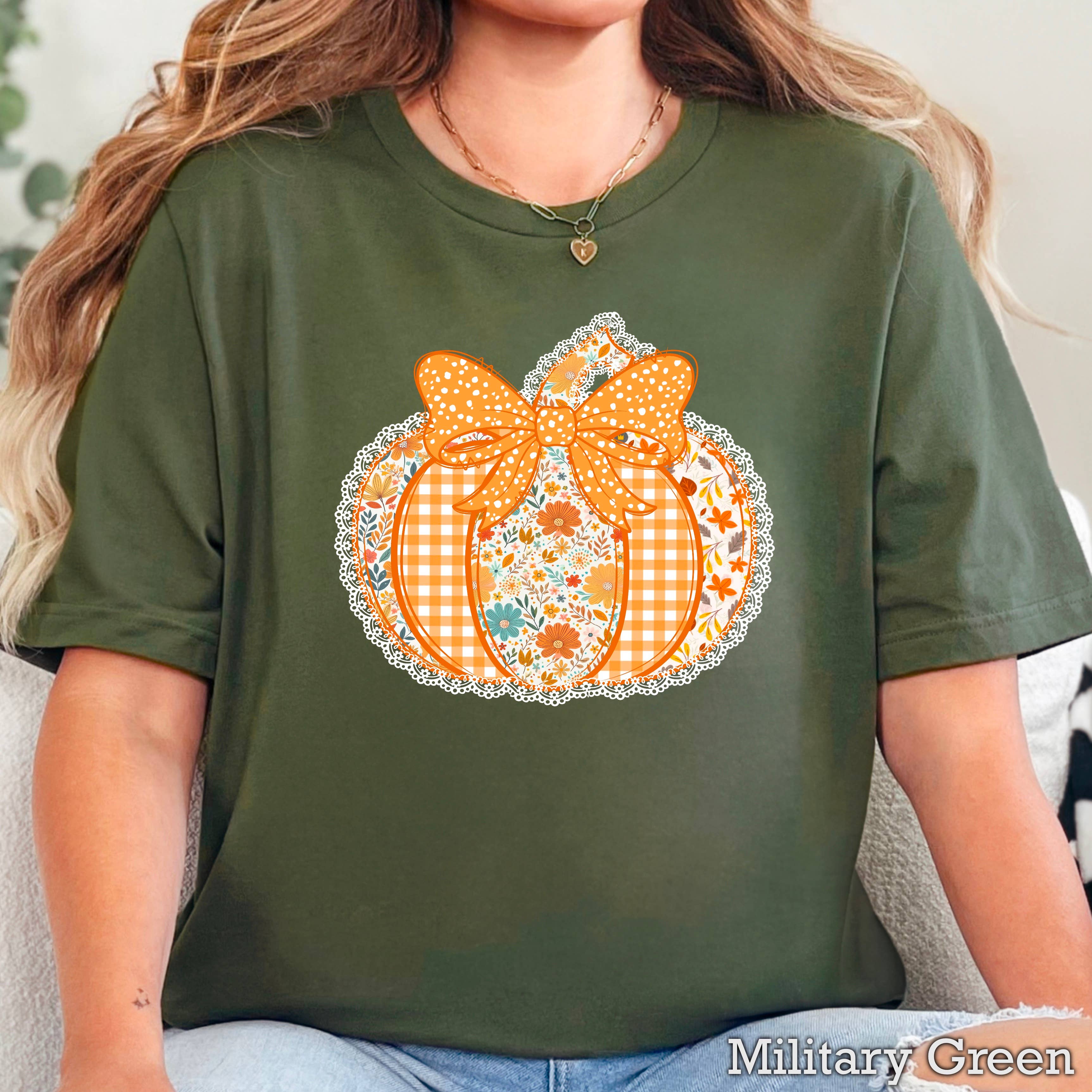 Lace Pumpkin Fall Women’S Graphic Tee | Gildan