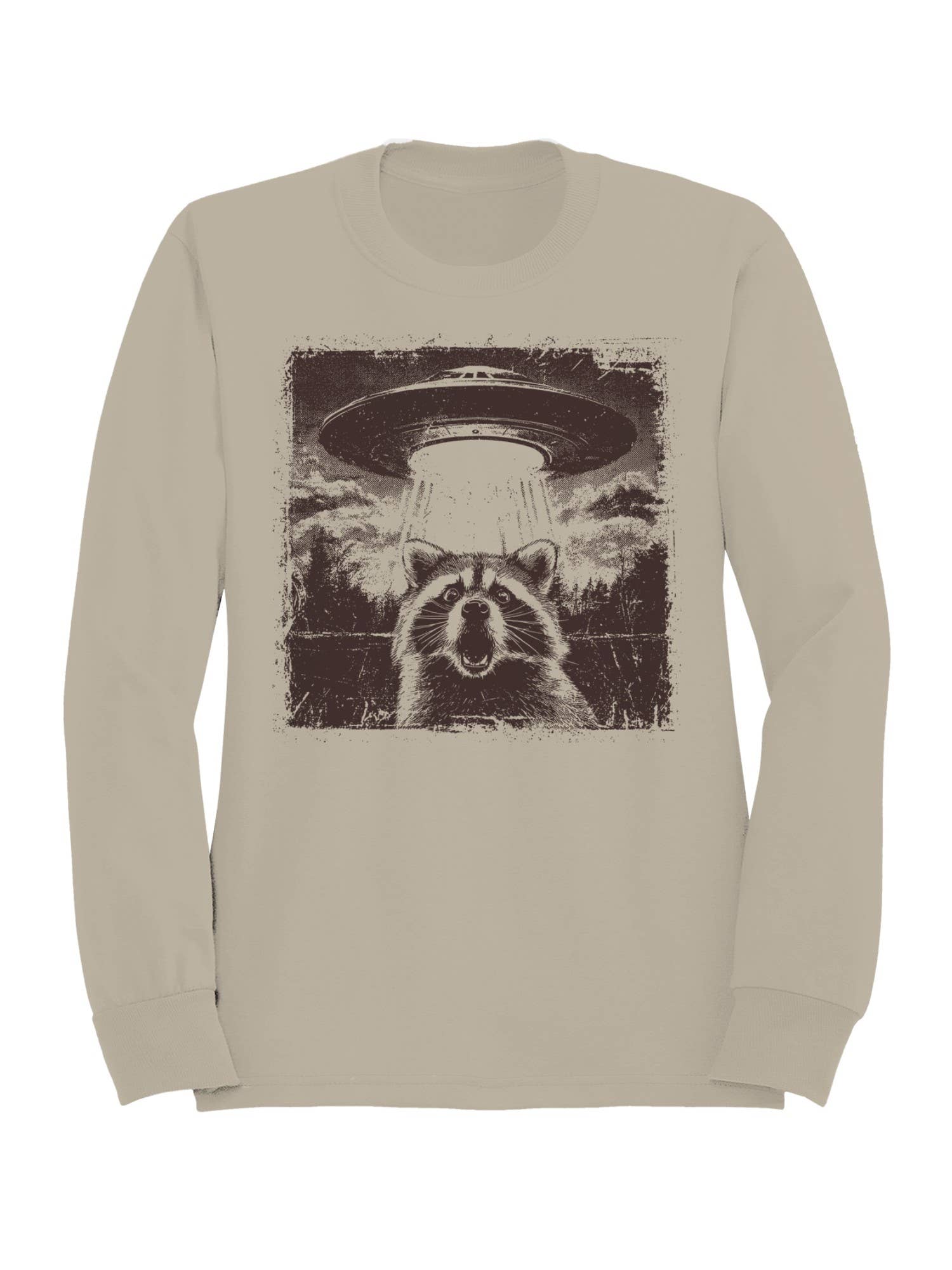 Raccoon Meets Ufo Adventure Women's Sweatshirt