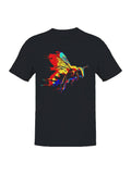 Vibrant Glitch Honeybee Art Men's T-Shirt