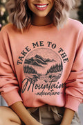 Take Me To the Mountain Adventure Graphic Brushed Sweatshirt