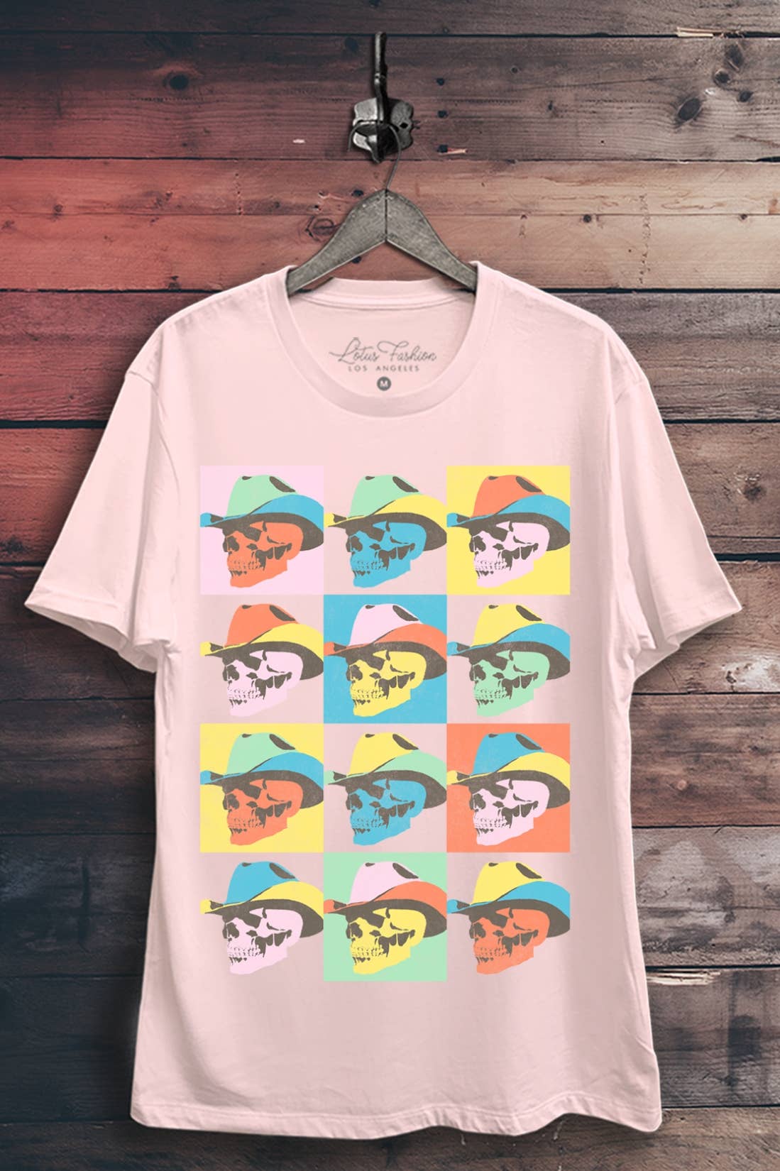 Skull Cowboys Pop Art Graphic Top