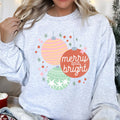 Merry and Bright, Pastel, Christmas Sweatshirt