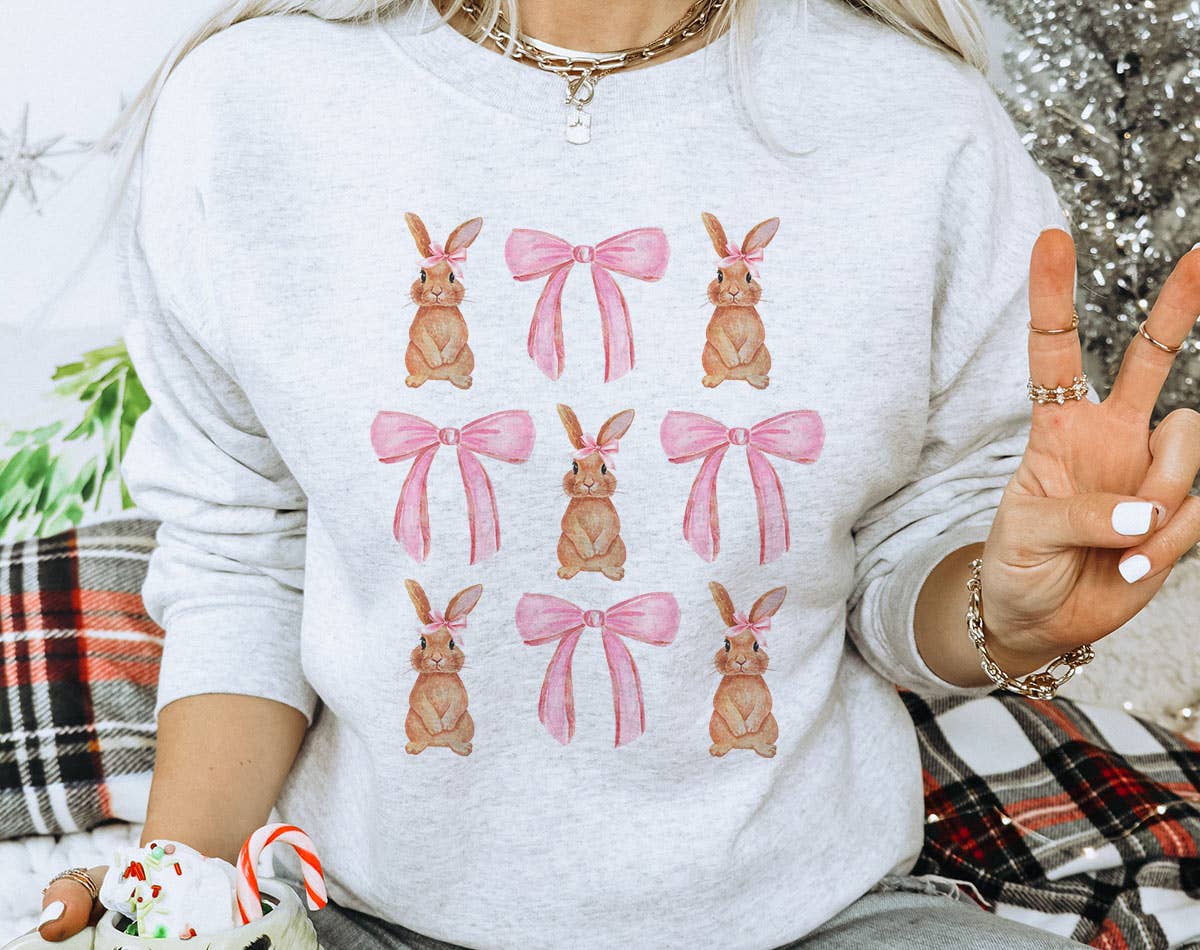 Coquette Bunny -  Easter Vintage Sweatshirt