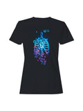 Neon Floral Ribcage Art Women's T-Shirt