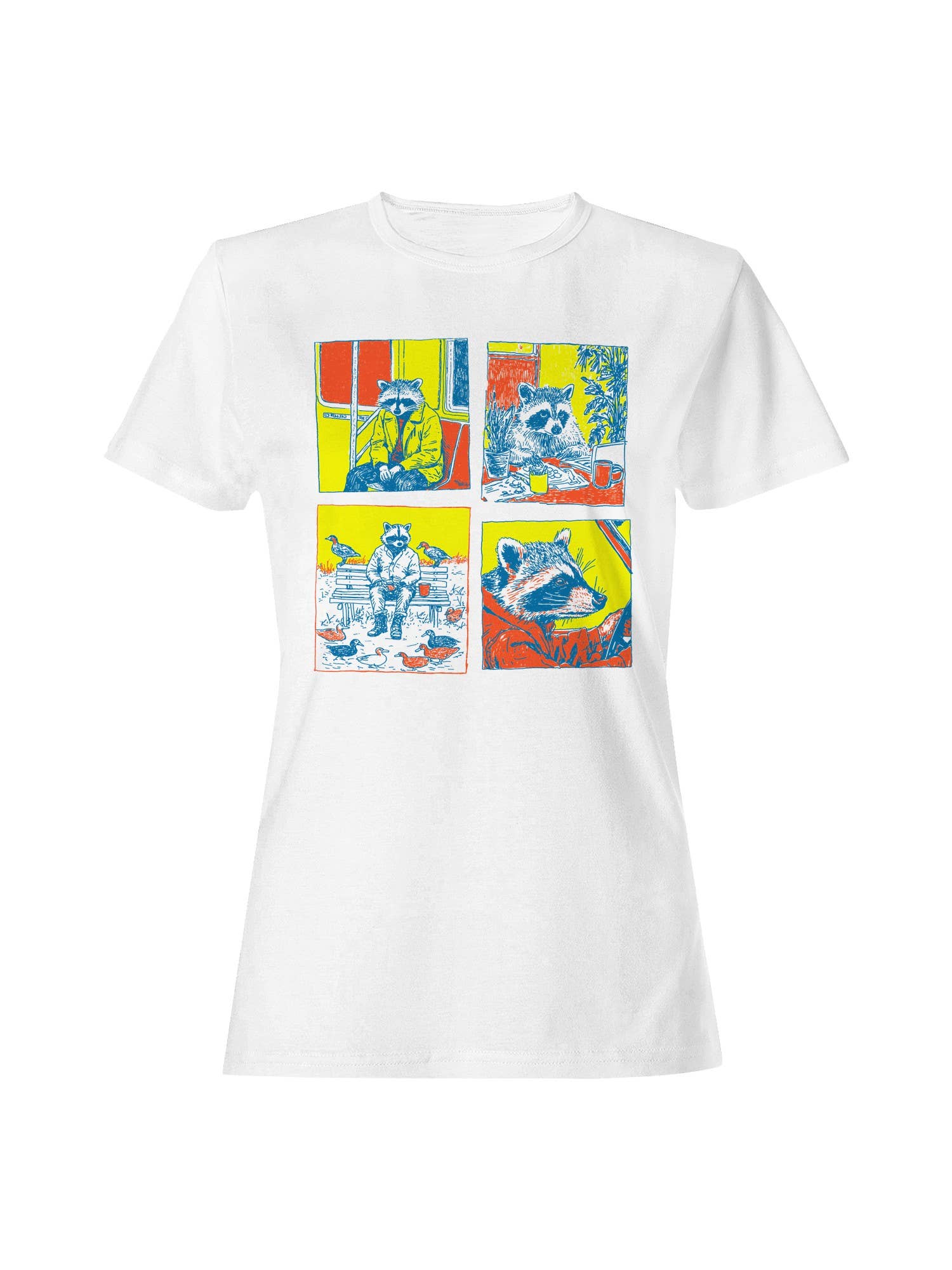 Melancholic Raccoon Vibes Art Women's T-Shirt