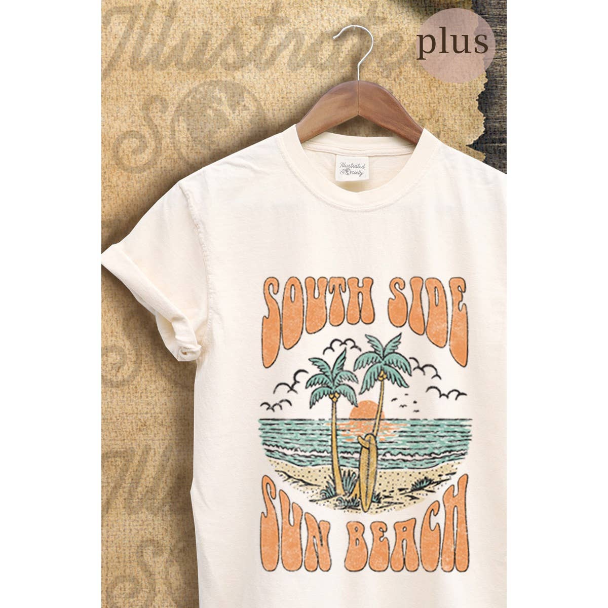 Southside Sun Beach Vintage  Graphic  Oversized Tee