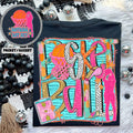 Basketball Nothing But Net Retro Faux Glitter Front/Back Tee