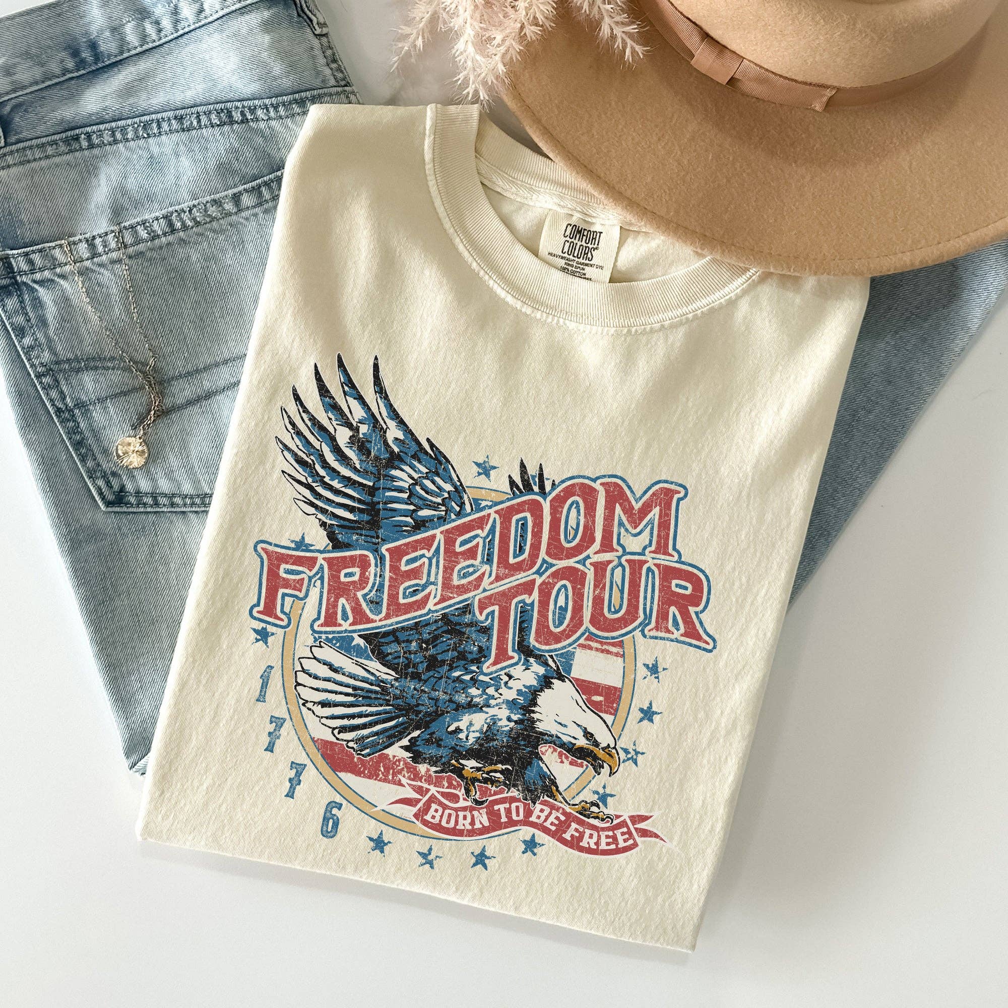 Freedom Tour, America, 1776, Flag, Fighter Jets, Tshirt