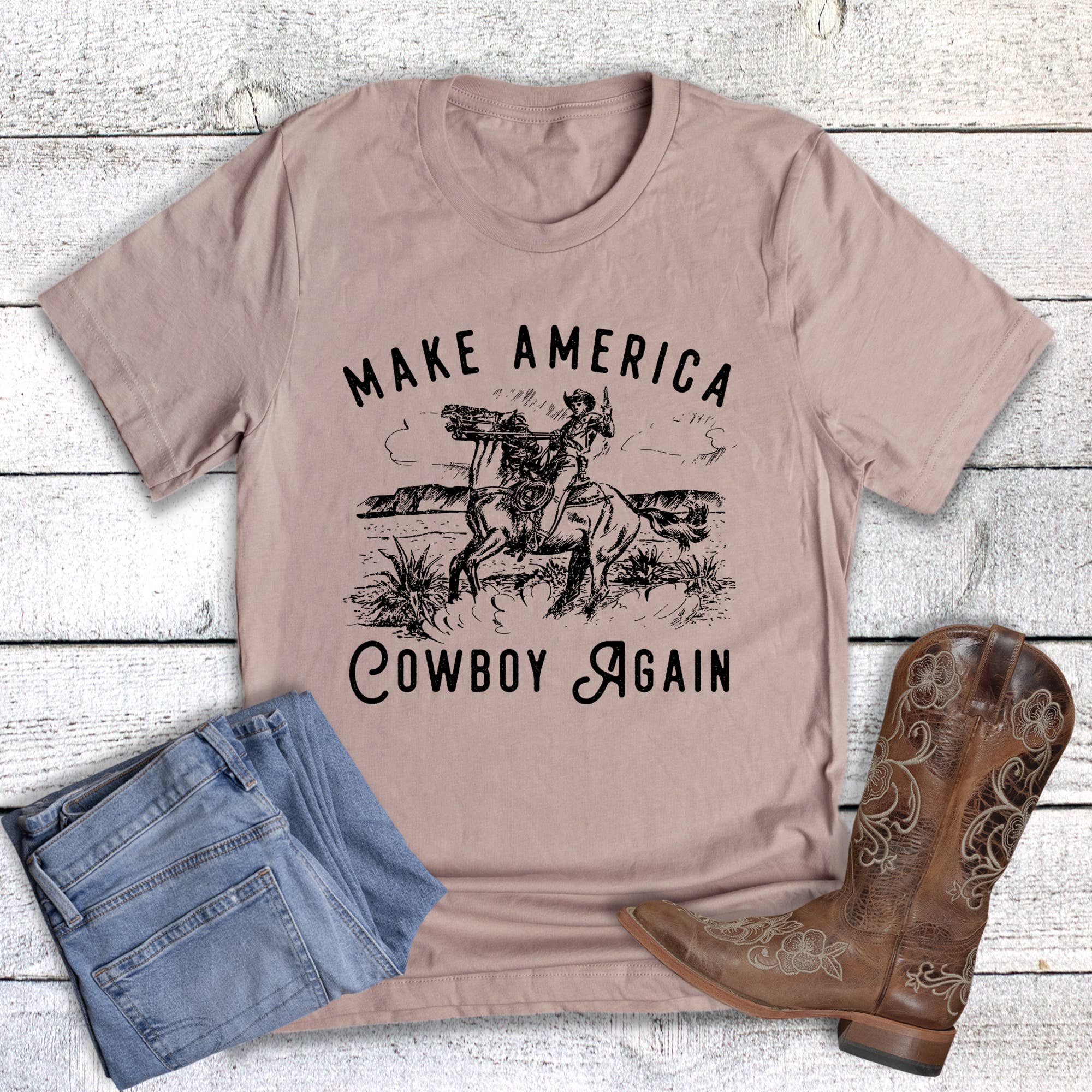 Western Make America Cowboy Again Graphic Tee