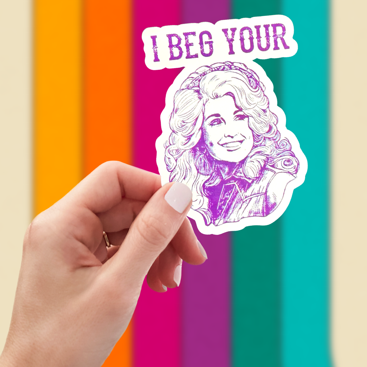 I Beg Your Sticker