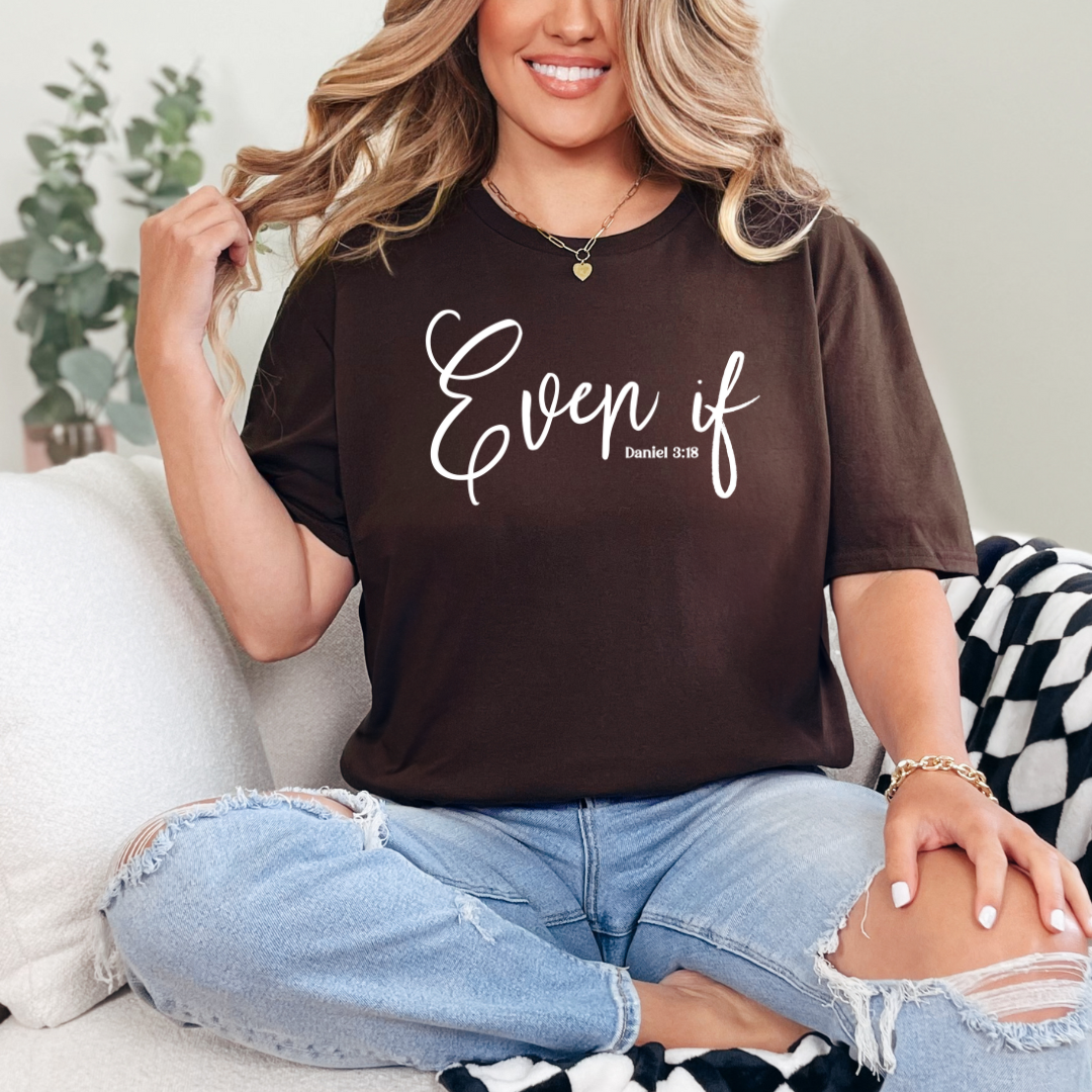 Even If Daniel 3:18 - Gildan Softstyle Dark Chocolate