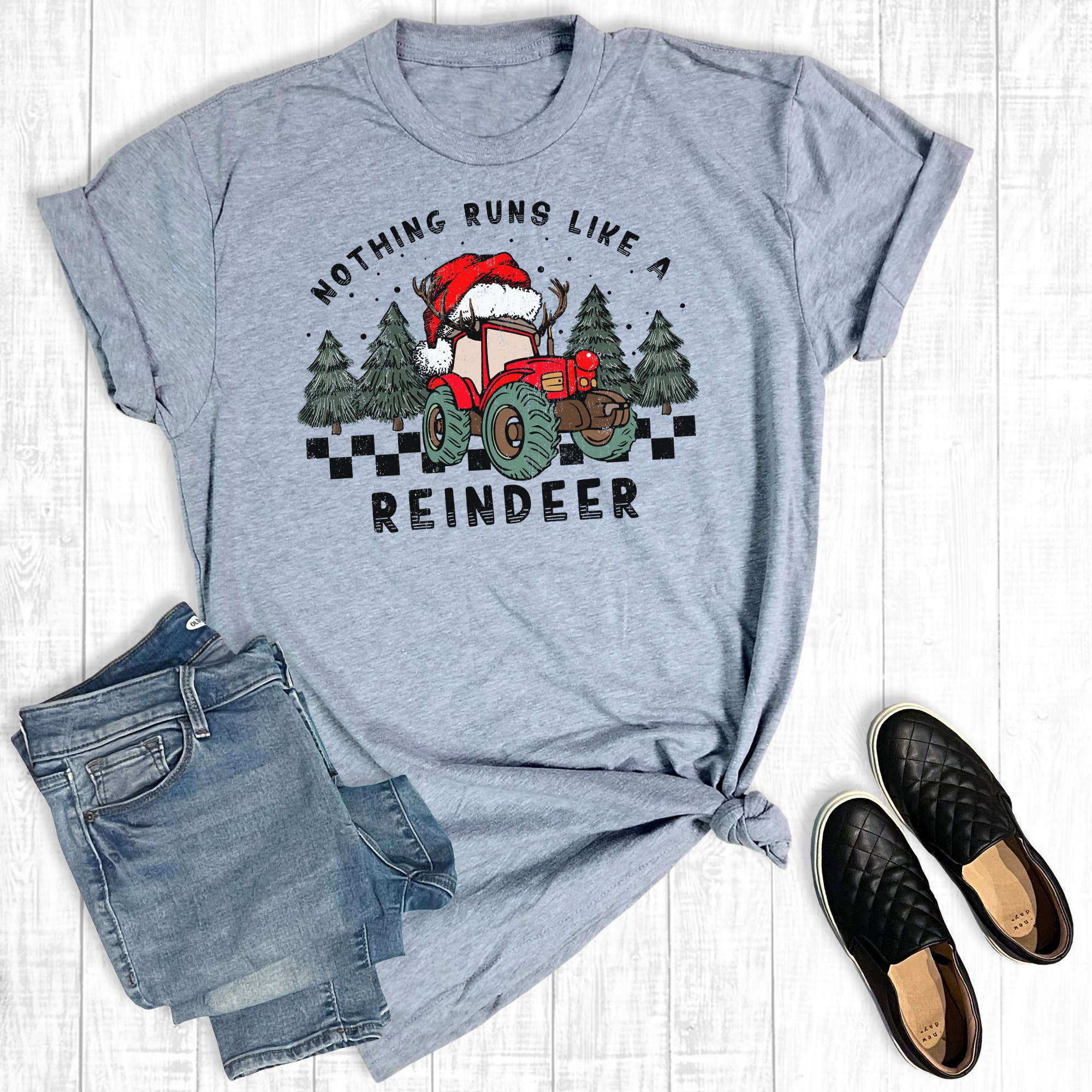 Christmas Nothing Runs Like A Reindeer Graphic Tee