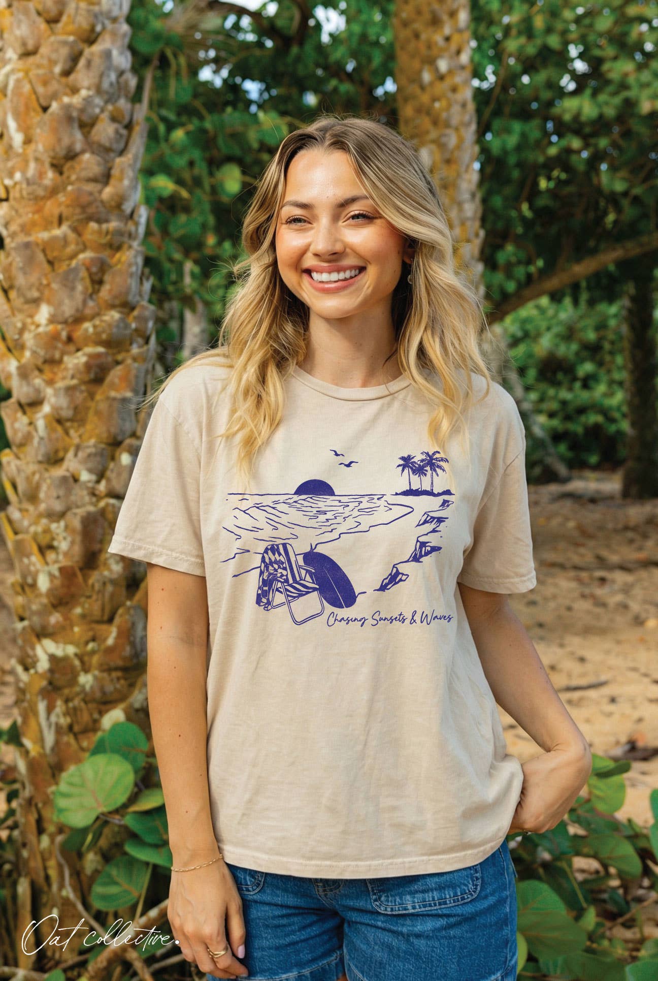 Chasing Sunsets  Supima Mineral Washed Tee