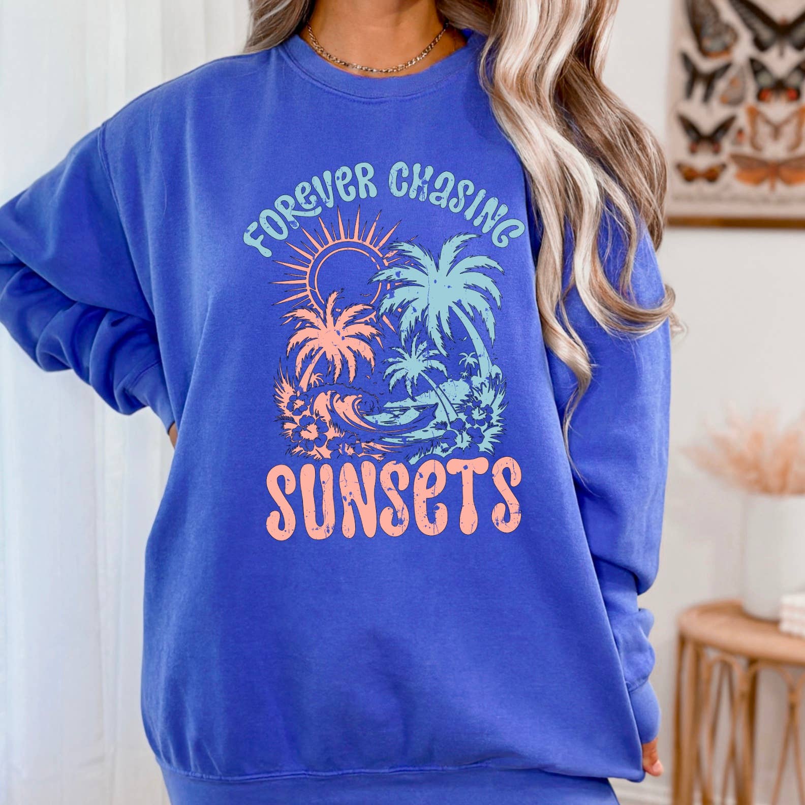 Forever Chasing Sunsets  Graphic Sweatshirt | Summer 2025