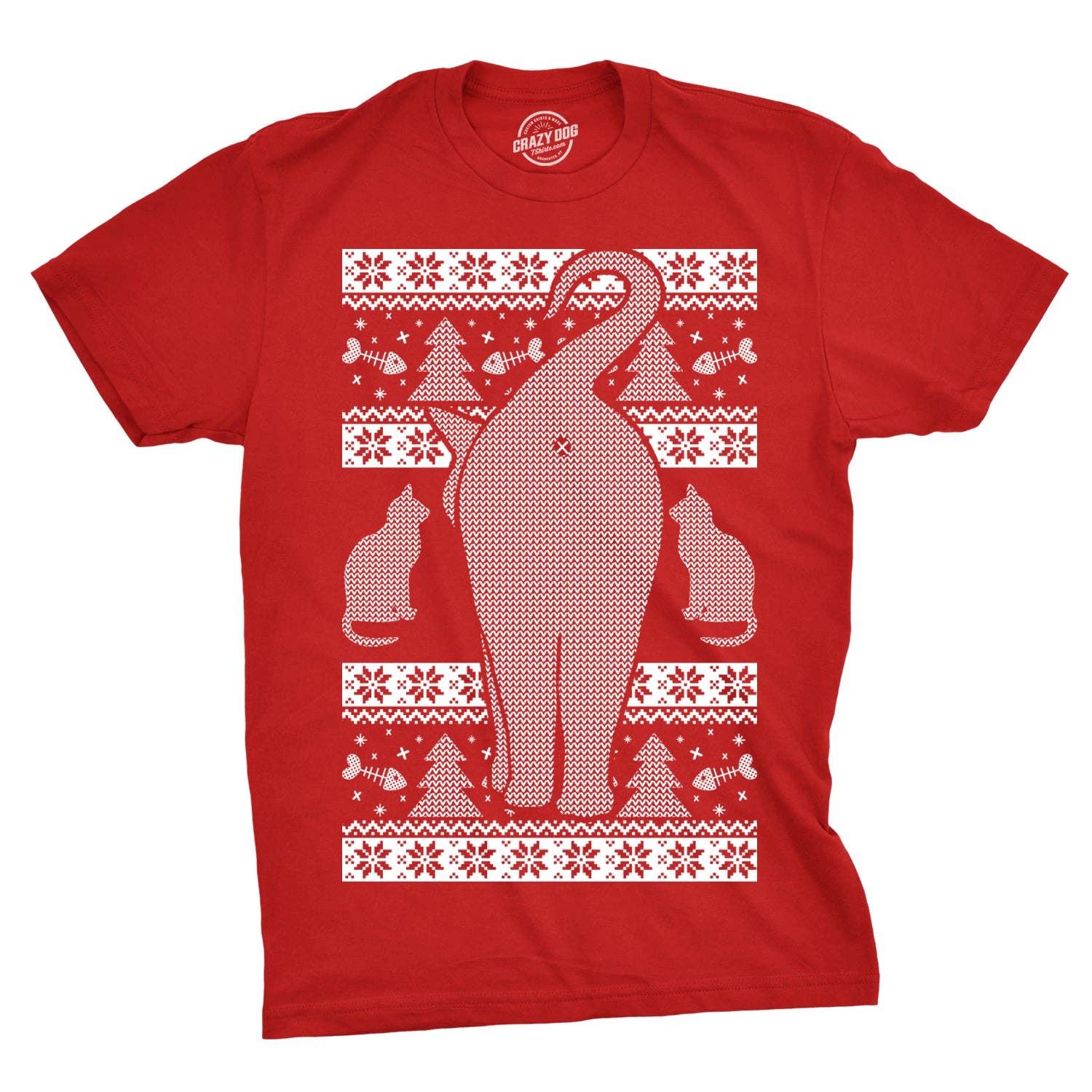 Festive Feline Butt Men's T Shirt
