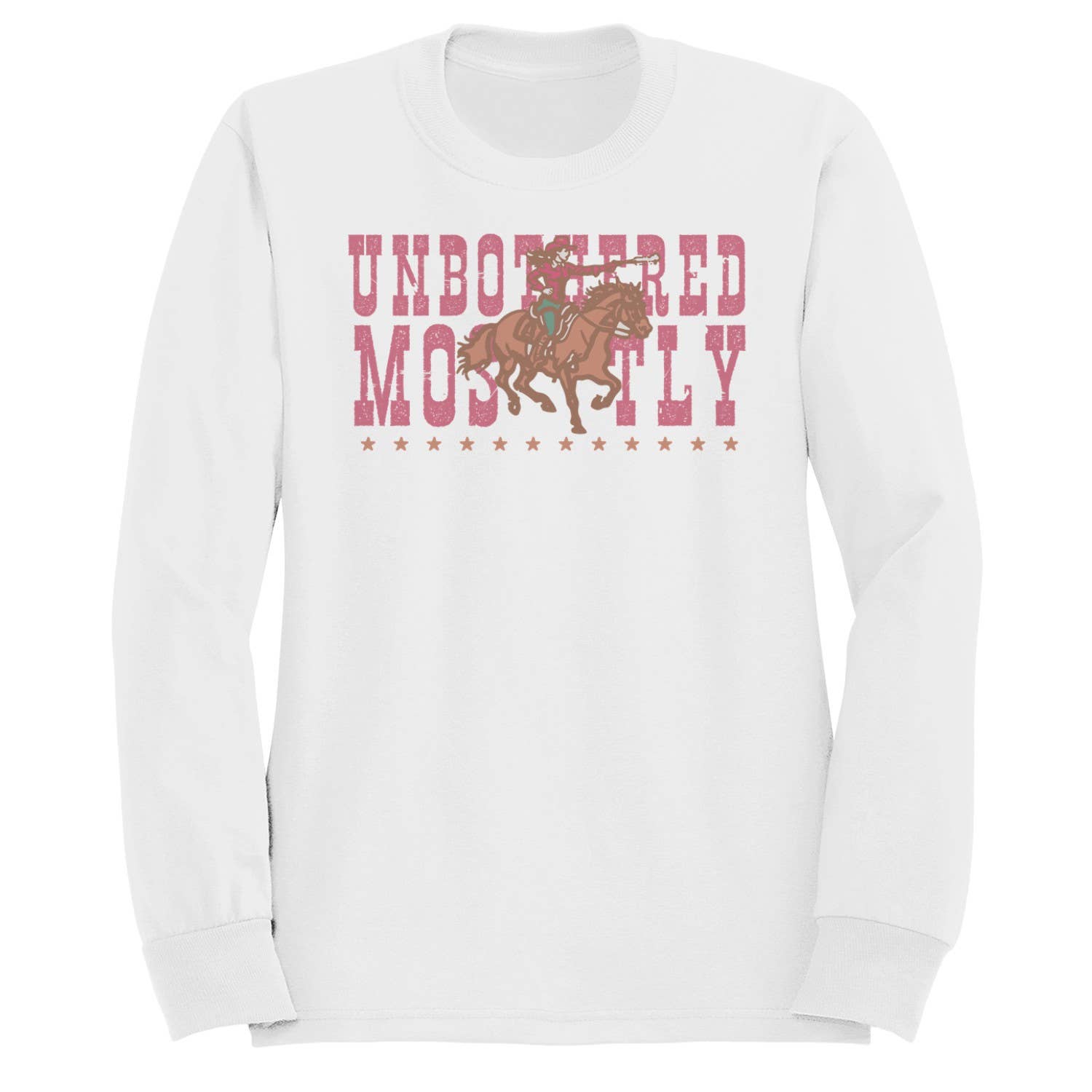 Unbothered Western Cowgirl Women's Sweatshirt White