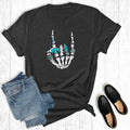 Turquoise Western Skeleton Hand Graphic Tee