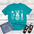 Easter Vintage Flowers Rabbit Carrot Graphic Tee