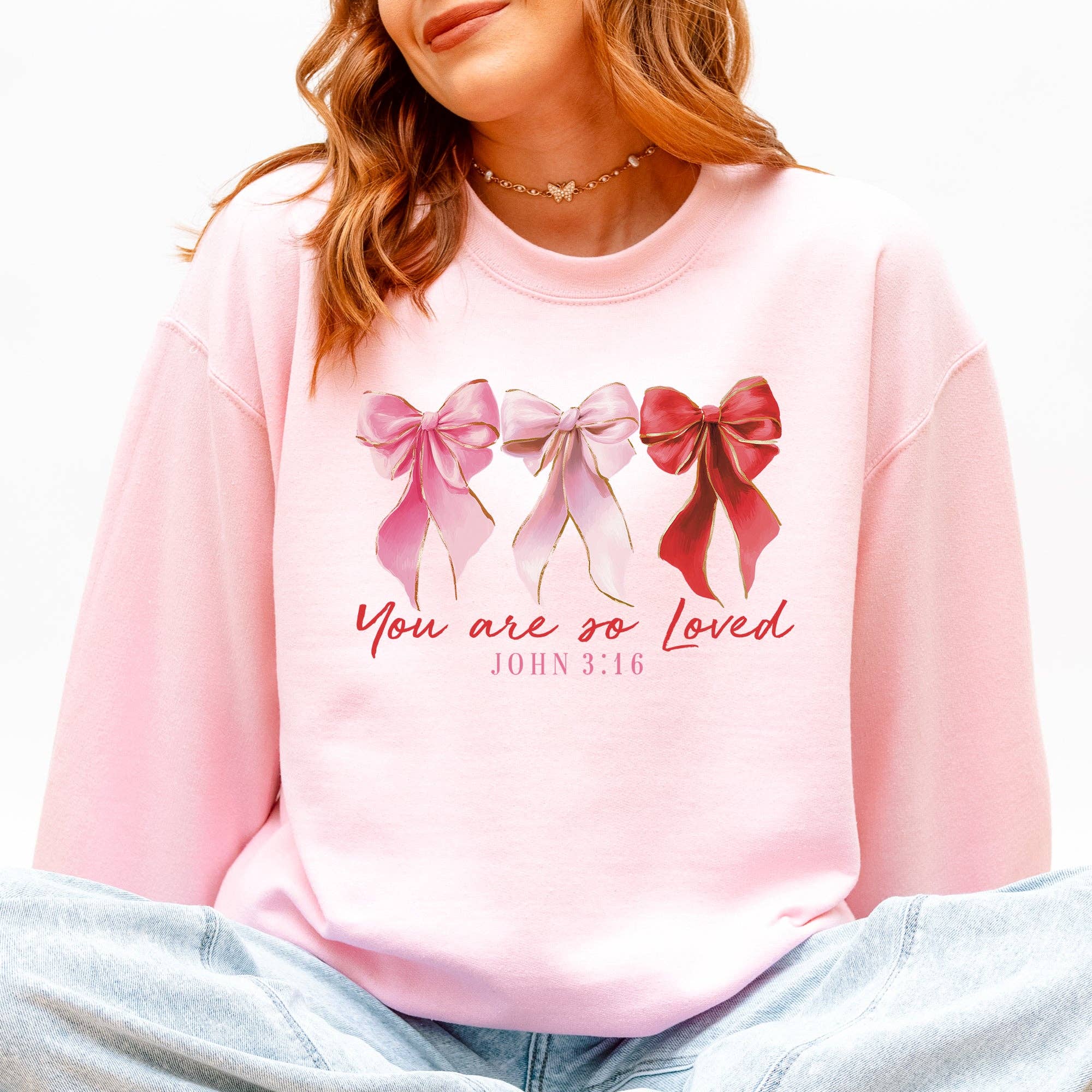 You Are Loved, Bible, Christian Valentine's Day Sweatshirt