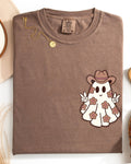 Cute Flower Ghost, Cowboy, Cowgirl, Halloween, Peace Shirt