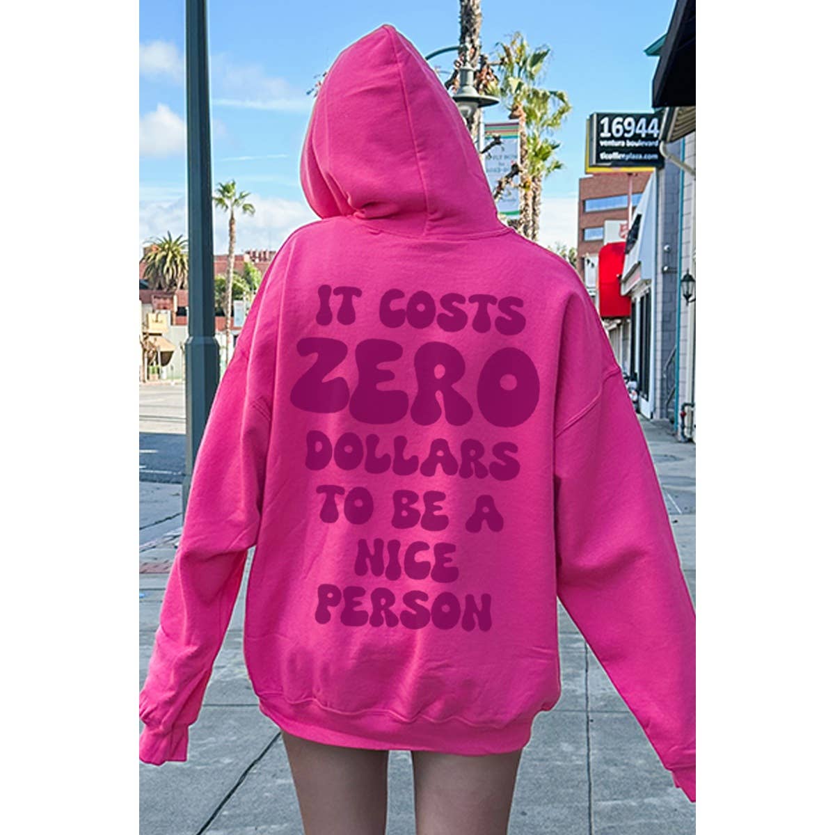 It Costs Zero  Vintage Graphic  Hoodie