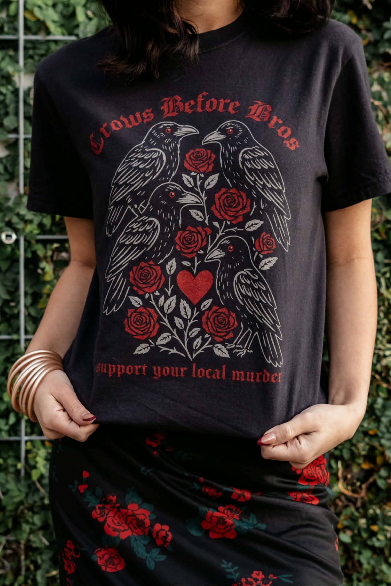 Crows Before Bros Valentine's Shirt, Valentines Tee