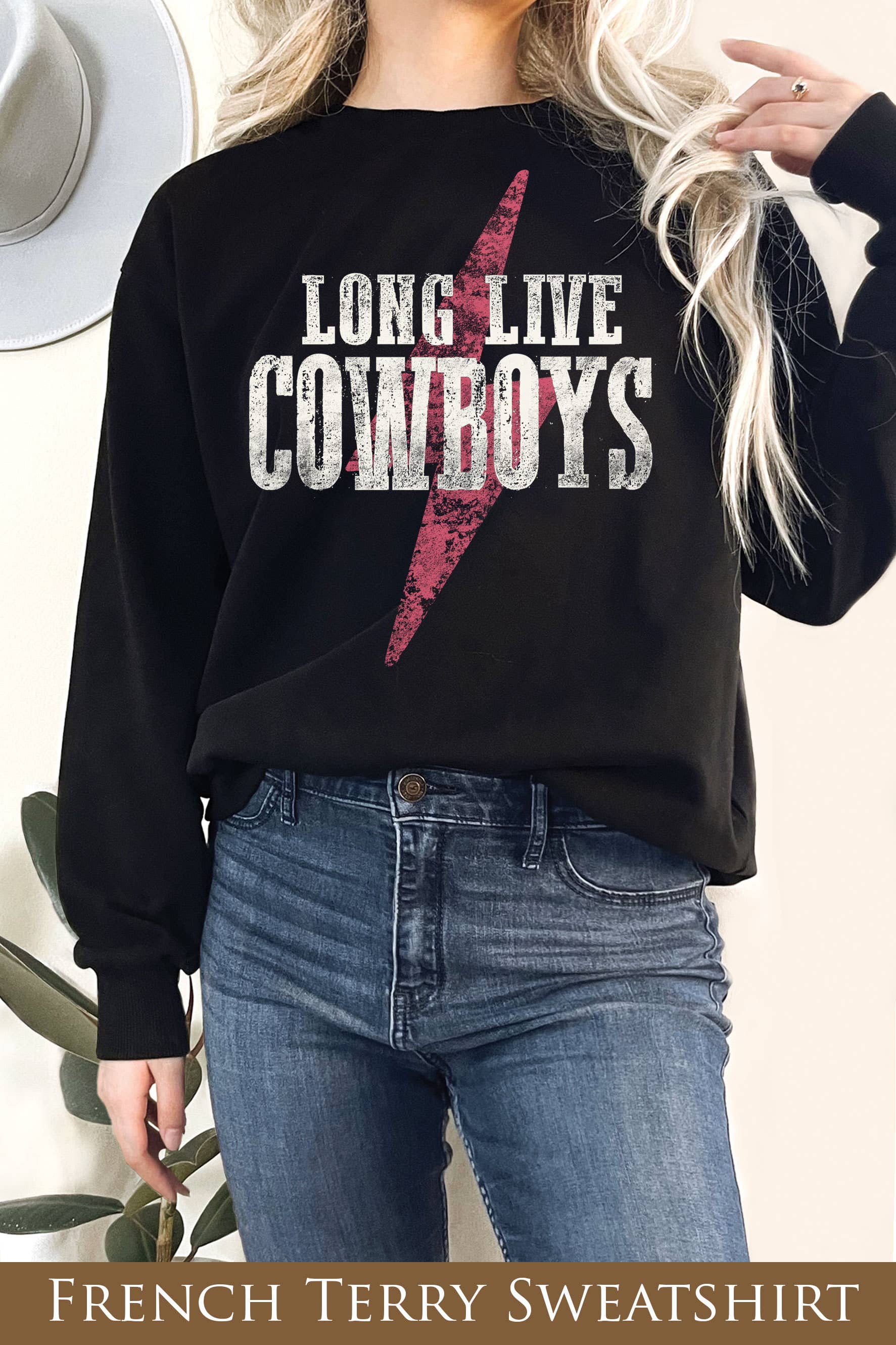 Long Live Cowboys Graphix Terry Sweatshirts