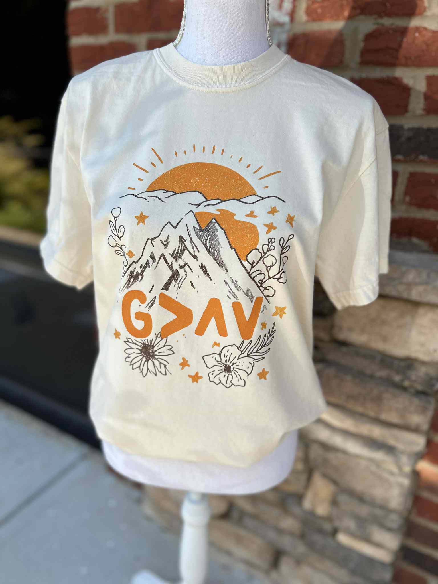 God Is Greater Than  Comfort Colors Ivory