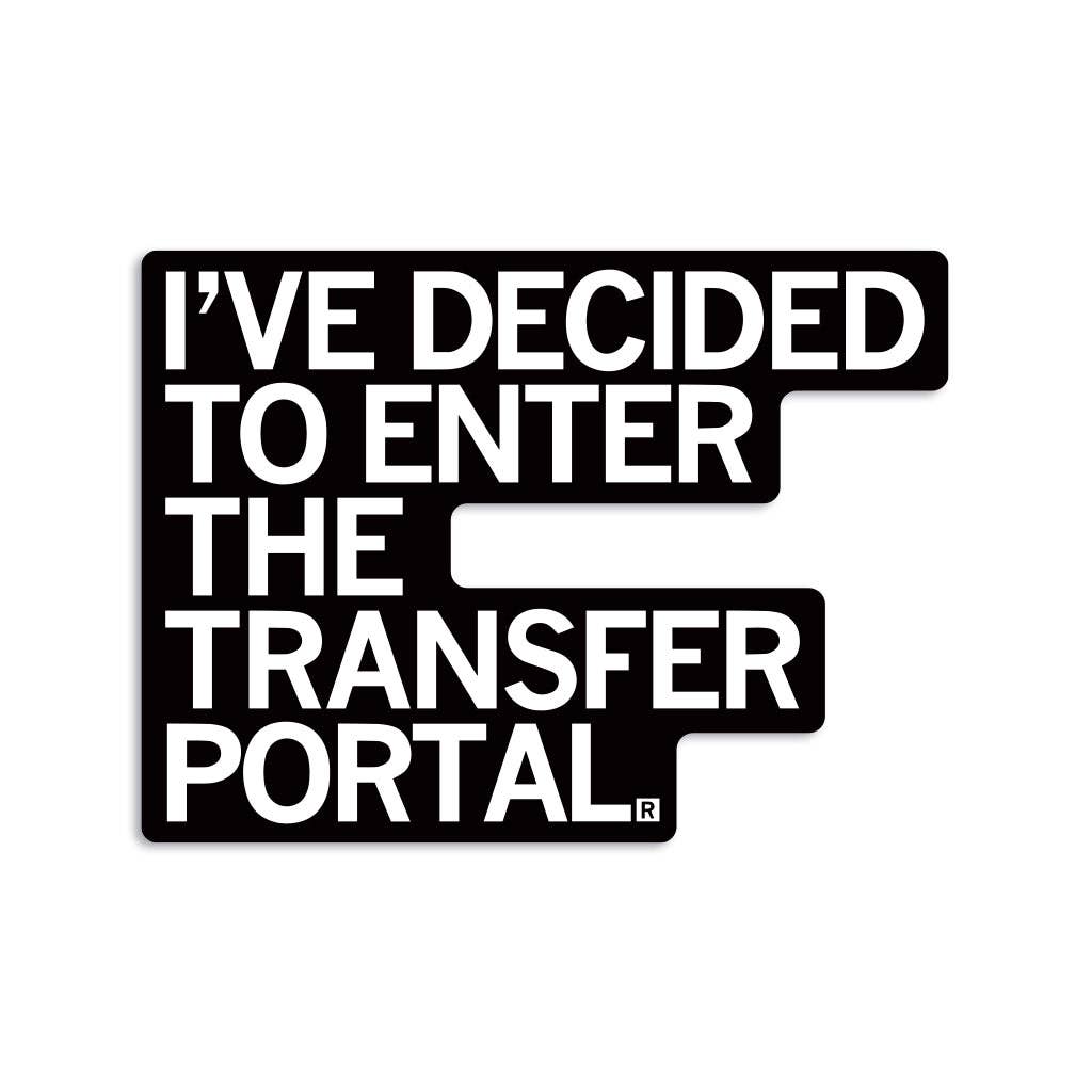 Enter the Transfer Portal Die-Cut Sticker