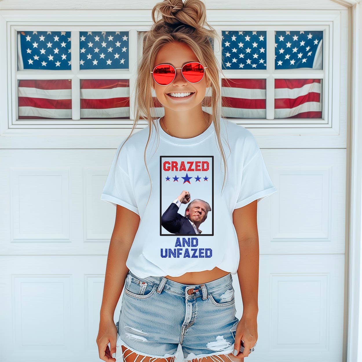 Grazed and Unfazed - Trump Graphic Tee