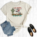 Christmas Oh What Fun It Is To Ride Cowboy Santa Graphic Tee