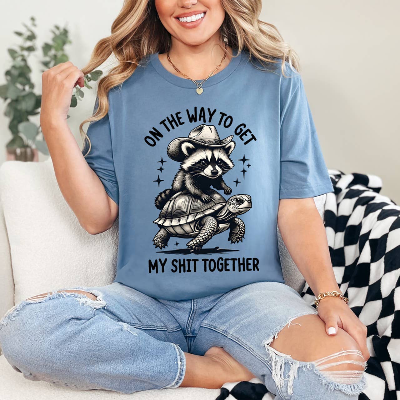 On the Way To Get My Shit Together Raccoon Tee
