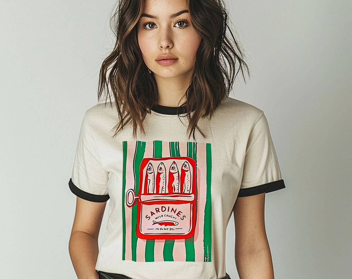 Sardines Tinned Fish - French Sardine-Core Ringer Shirt