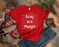 Away in A Manger Hymn T-Shirt - White Ink