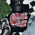 Red Football Leopard & Sequin Tee