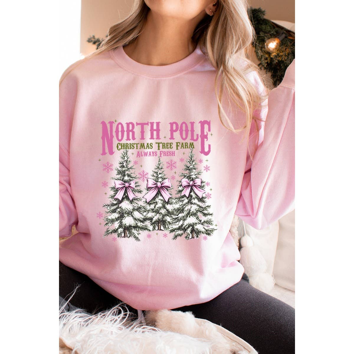 North Pole Christmas  Vintage Graphic Sweatshirts